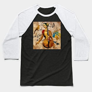 Abstract Image Of A Female With A Body Of A Violin Baseball T-Shirt